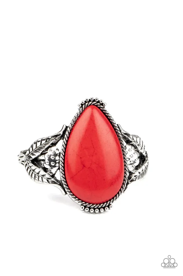Paparazzi Bracelet Blooming Oasis Red Paparazzi Jewelry Bracelets
