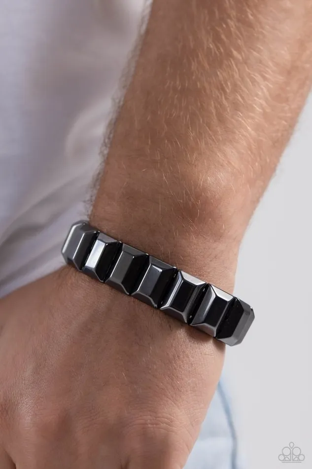 Paparazzi Bracelet Chunky Champion Black Paparazzi Jewelry Bracelets