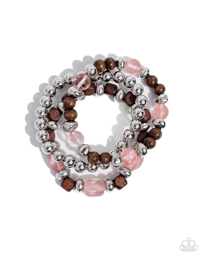 Paparazzi Bracelet DIVERSIFIED Wood Pink Paparazzi Jewelry Bracelets Paparazzi Bracelet DIVERSIFIED Wood Pink Paparazzi Jewelry Bracelets