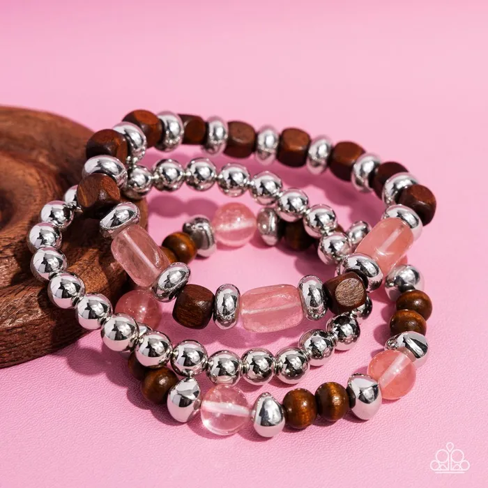 Paparazzi Bracelet DIVERSIFIED Wood Pink Paparazzi Jewelry Bracelets Paparazzi Bracelet DIVERSIFIED Wood Pink Paparazzi Jewelry Bracelets
