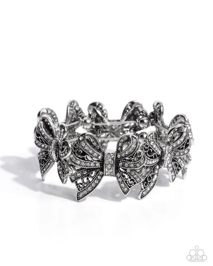 Paparazzi Bracelet French Flourish WHite Paparazzi Jewelry Bracelets