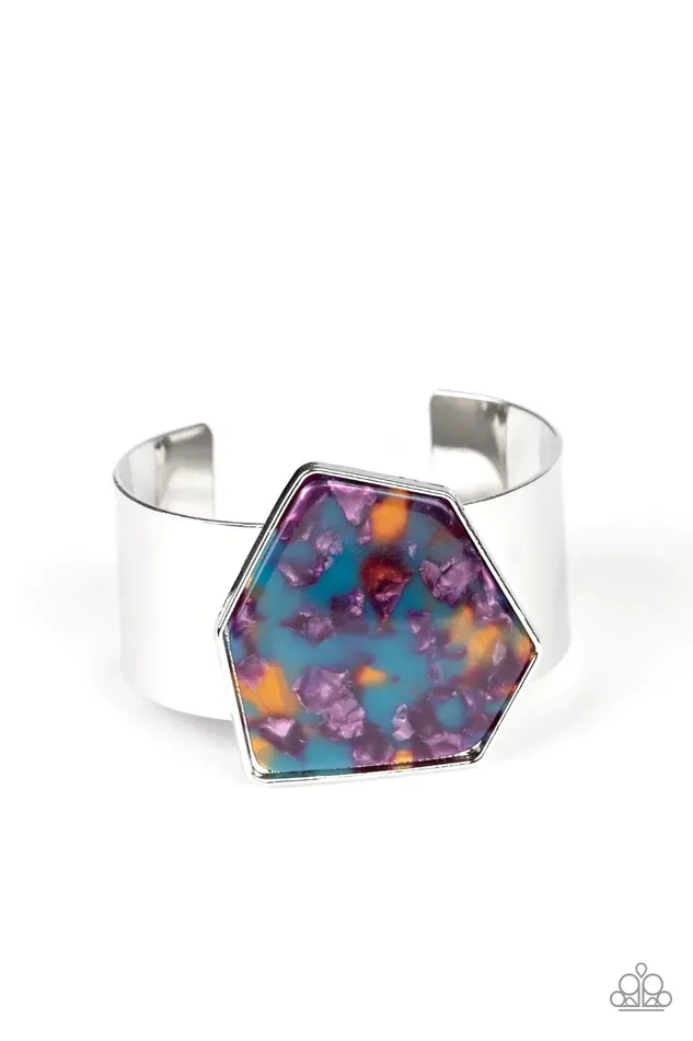 Paparazzi Bracelet GEOing The Distance Purple Paparazzi Jewelry Bracelets