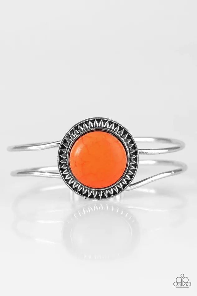 Paparazzi Bracelet In DUNE With The Times Orange Paparazzi Jewelry Bracelets
