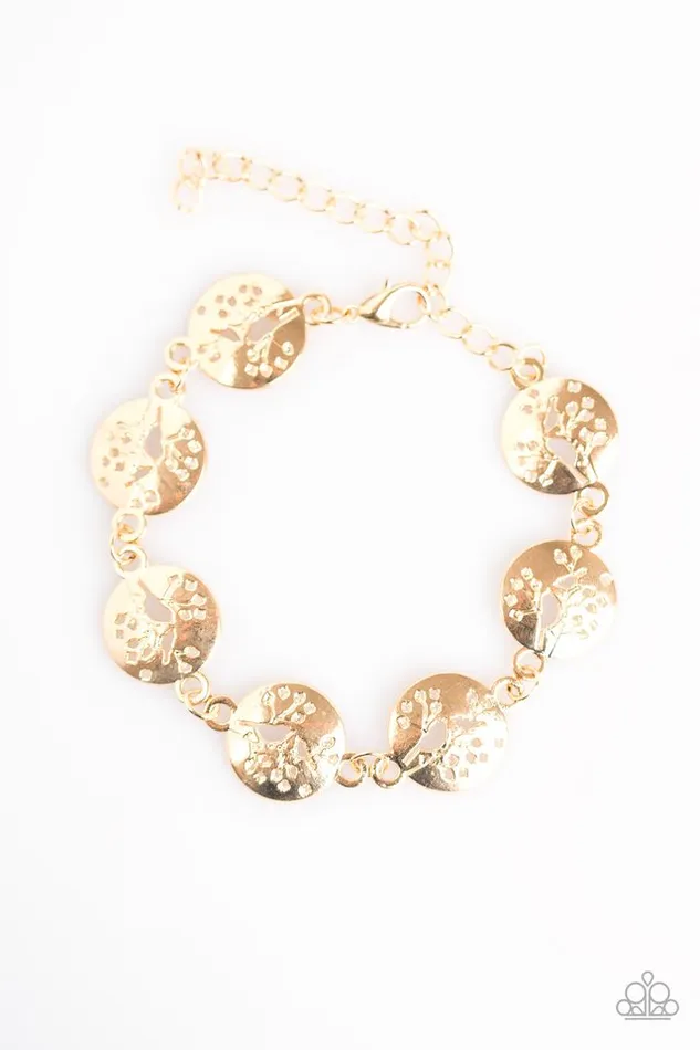 Paparazzi Bracelet NEST In Peace Gold Paparazzi Jewelry Bracelets