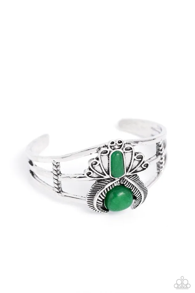 Paparazzi Bracelet Peacock Plume Green Paparazzi Jewelry Bracelets Paparazzi Bracelet Peacock Plume Green Paparazzi Jewelry Bracelets
