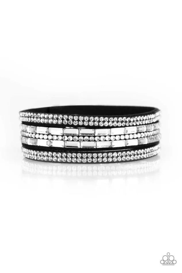 Paparazzi Bracelet Rhinestone Rock Star Black Paparazzi Jewelry Bracelets