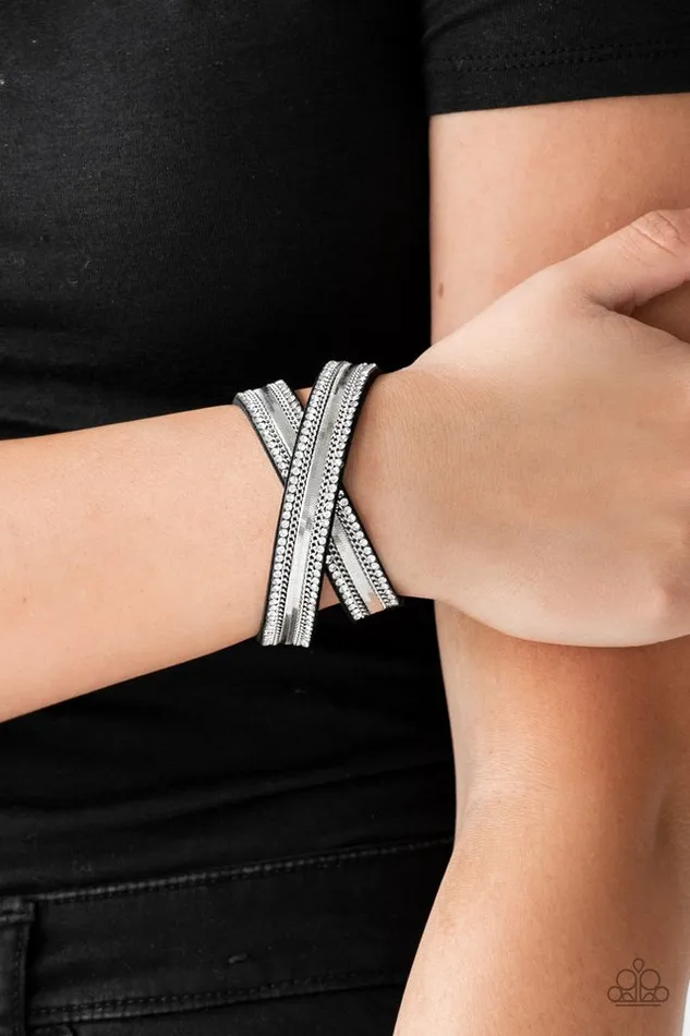 Paparazzi Bracelet Rocker Rivalry Black Paparazzi Jewelry Bracelets