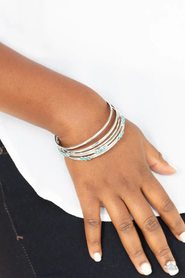 Paparazzi Bracelet Stackable Sparkle Blue Paparazzi Jewelry Bracelets