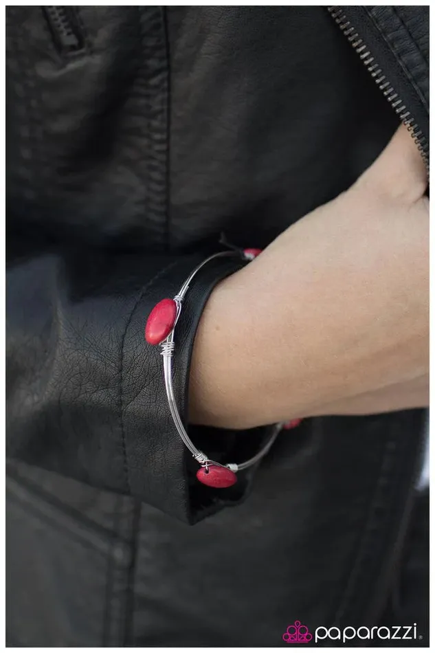 Paparazzi Bracelet The Dry Lands Red Paparazzi Jewelry Bracelets