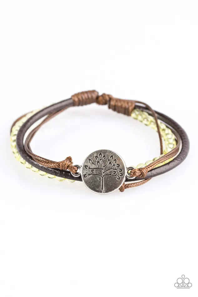 Paparazzi Bracelet Treetop Treasure Yellow Paparazzi Jewelry Bracelets
