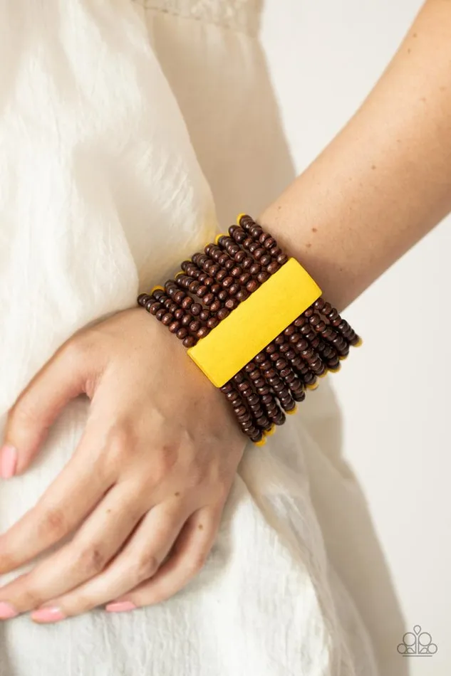 Paparazzi Bracelet Tropical Trendsetter Yellow Paparazzi Jewelry Bracelets