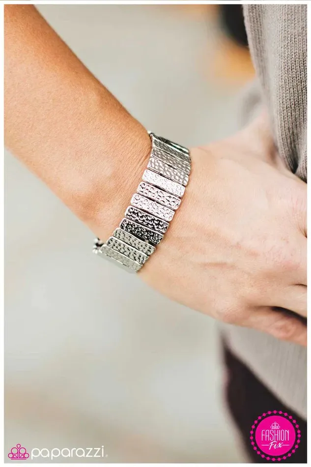 Paparazzi Bracelet Up Against the Wall Silver Paparazzi Jewelry Bracelets