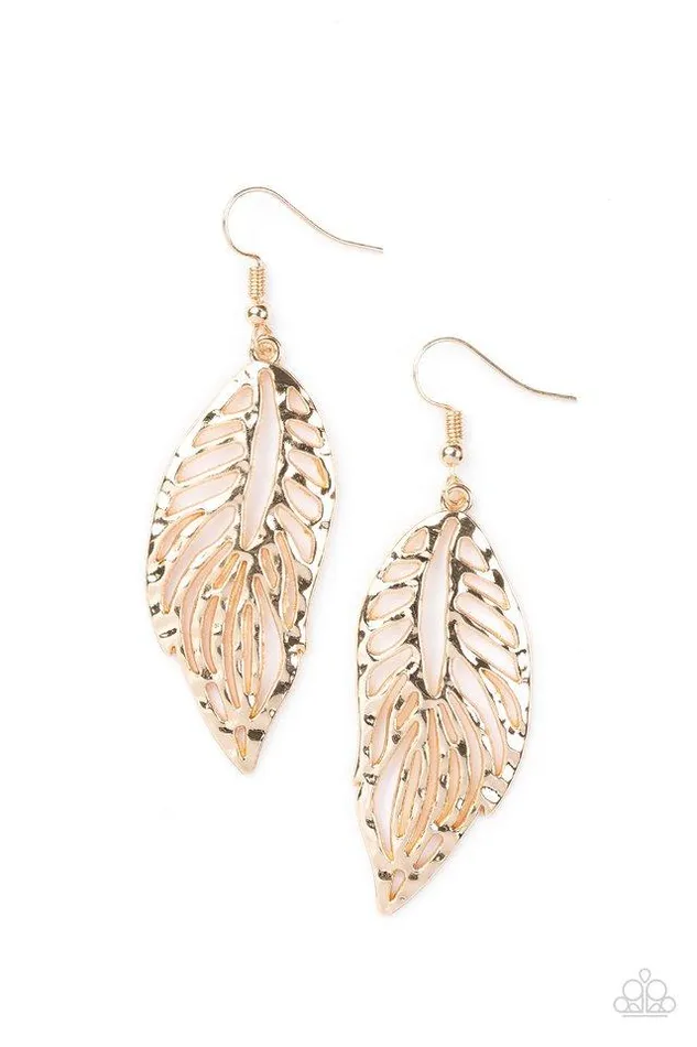 Paparazzi Earring Come Home To Roost Gold Paparazzi Jewelry Earrings