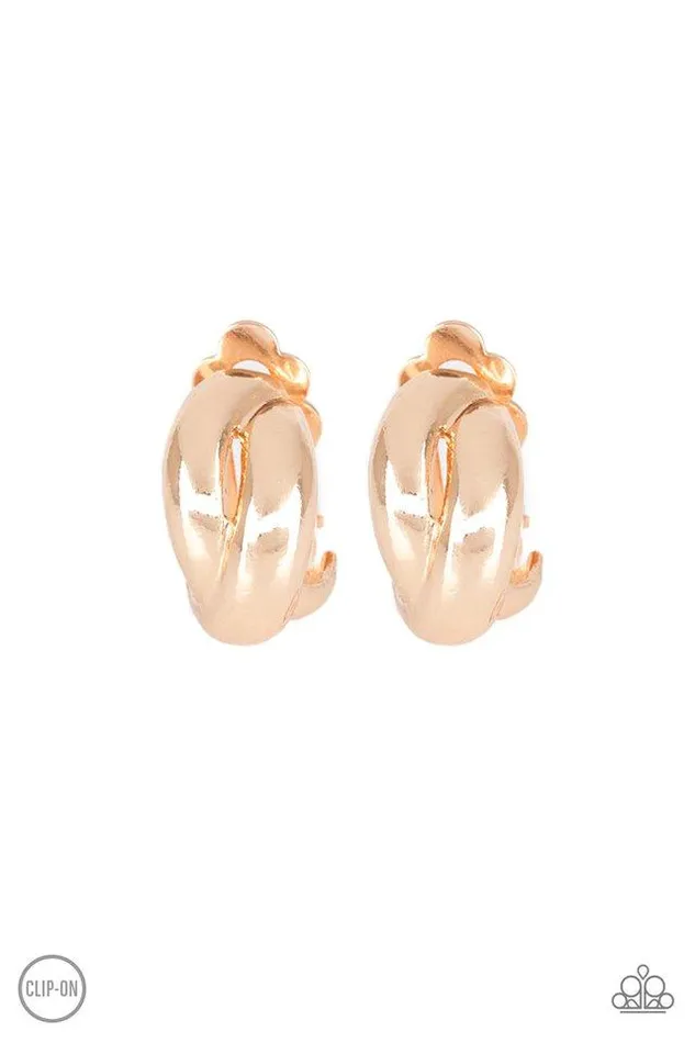 Paparazzi Earring Dining Out Gold Paparazzi Jewelry Earrings