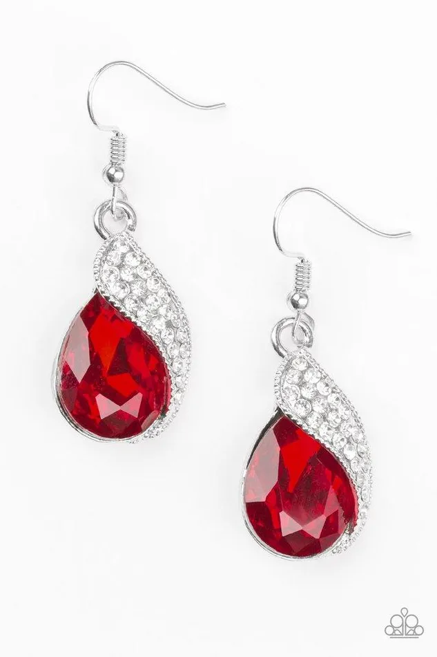 Paparazzi Earring Easy Elegance Red Paparazzi Jewelry Earrings