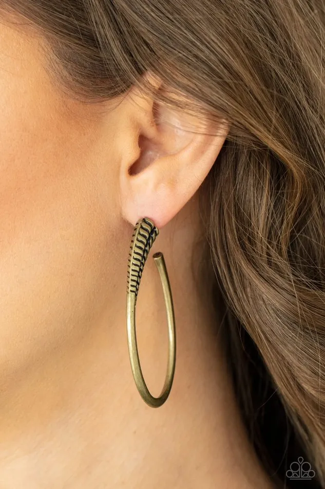 Paparazzi Earring Fully Loaded Brass Paparazzi Jewelry Earrings