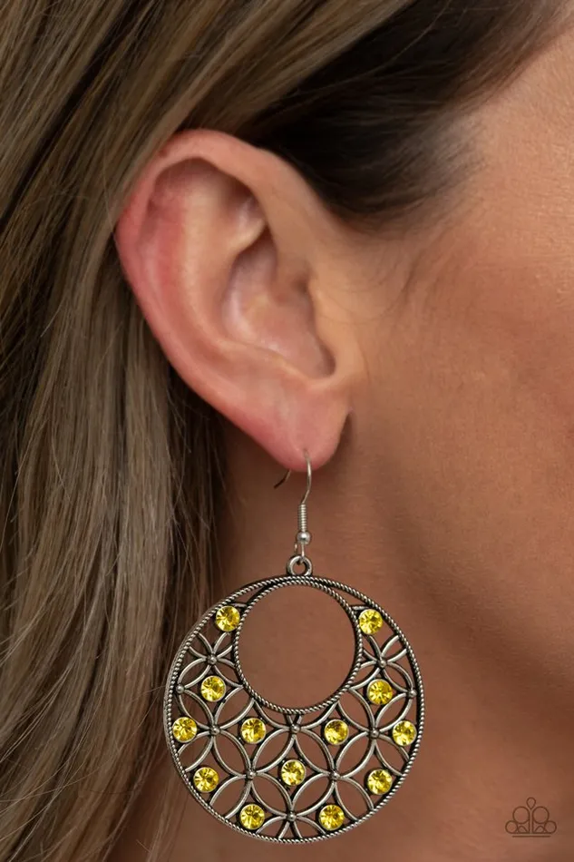 Paparazzi Earring Garden Garnish Yellow Paparazzi Jewelry Earrings