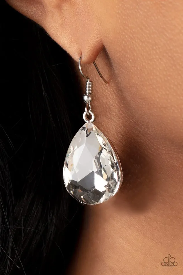 Paparazzi Earring My Castle is Your Castle White Paparazzi Jewelry Earrings