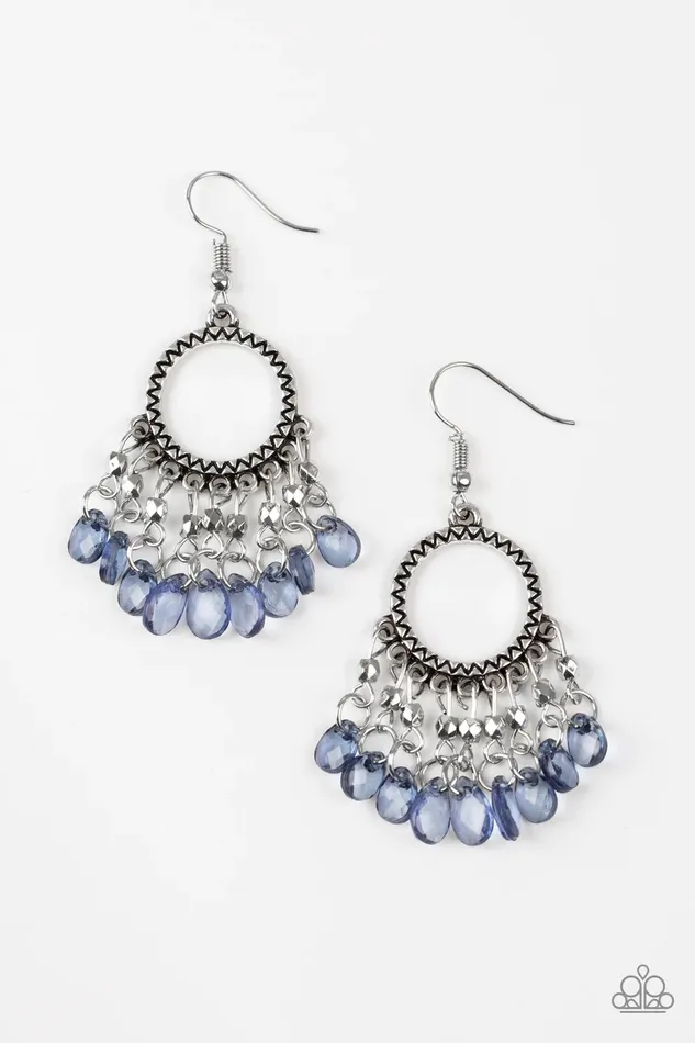Paparazzi Earring Paradise Palace Blue Paparazzi Jewelry Earrings