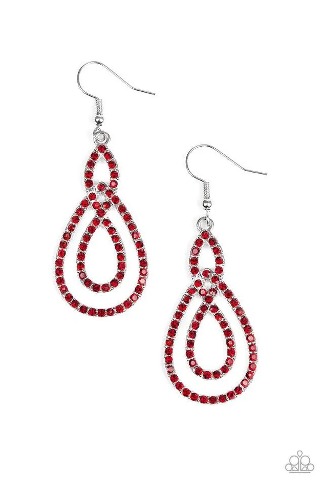Paparazzi Earring Sassy Sophistication Red Paparazzi Jewelry Earrings