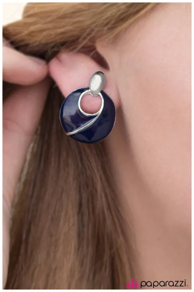 Paparazzi Earring Some Me Time Blue Paparazzi Jewelry Earrings