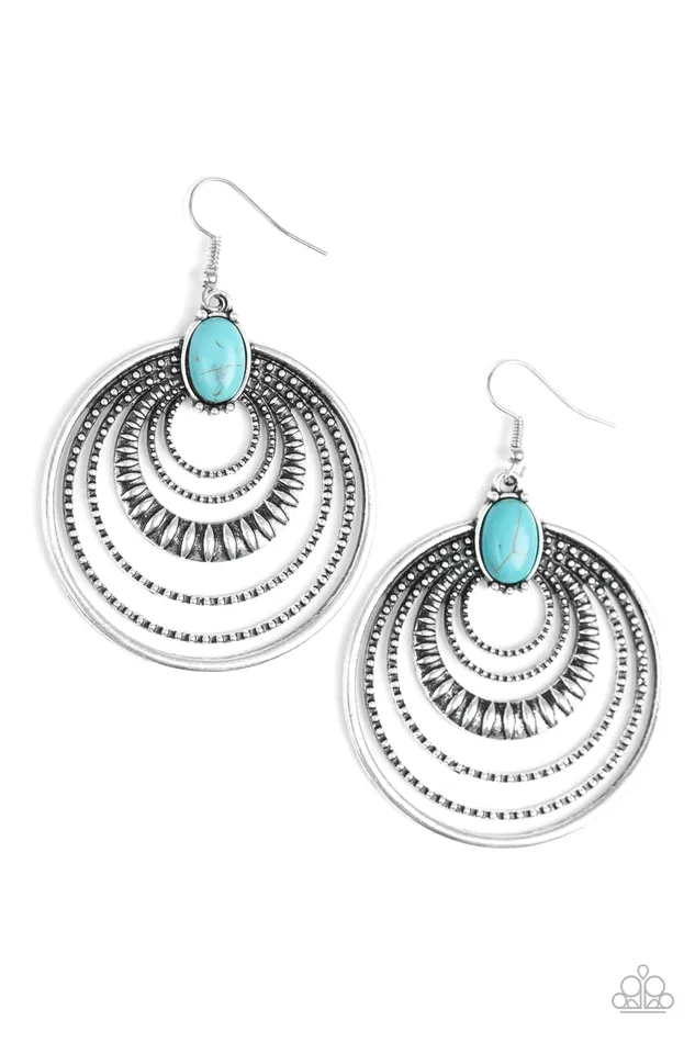 Paparazzi Earring Southern Sol Blue Paparazzi Jewelry Earrings