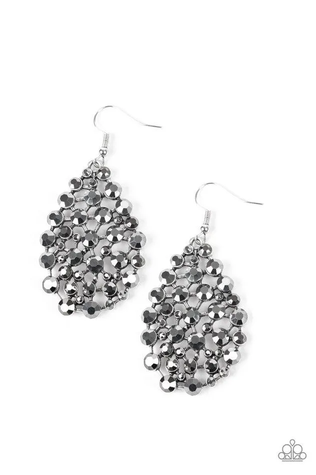 Paparazzi Earring Start With A Bang Silver Paparazzi Jewelry Earrings