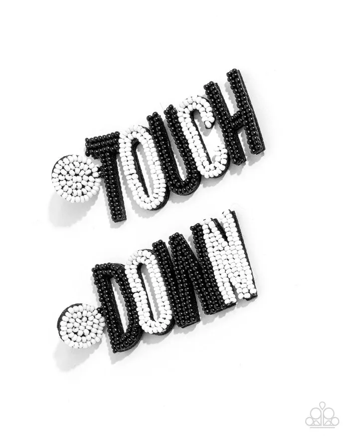 Paparazzi Earring Touchdown Texture Black Paparazzi Jewelry Earrings Paparazzi Earring Touchdown Texture Black Paparazzi Jewelry Earrings