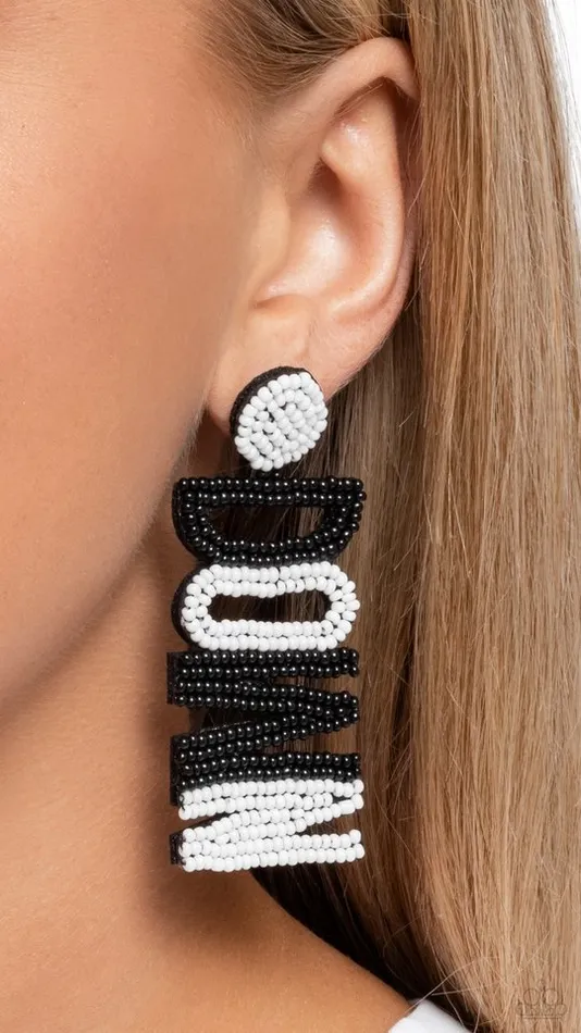 Paparazzi Earring Touchdown Texture Black Paparazzi Jewelry Earrings Paparazzi Earring Touchdown Texture Black Paparazzi Jewelry Earrings