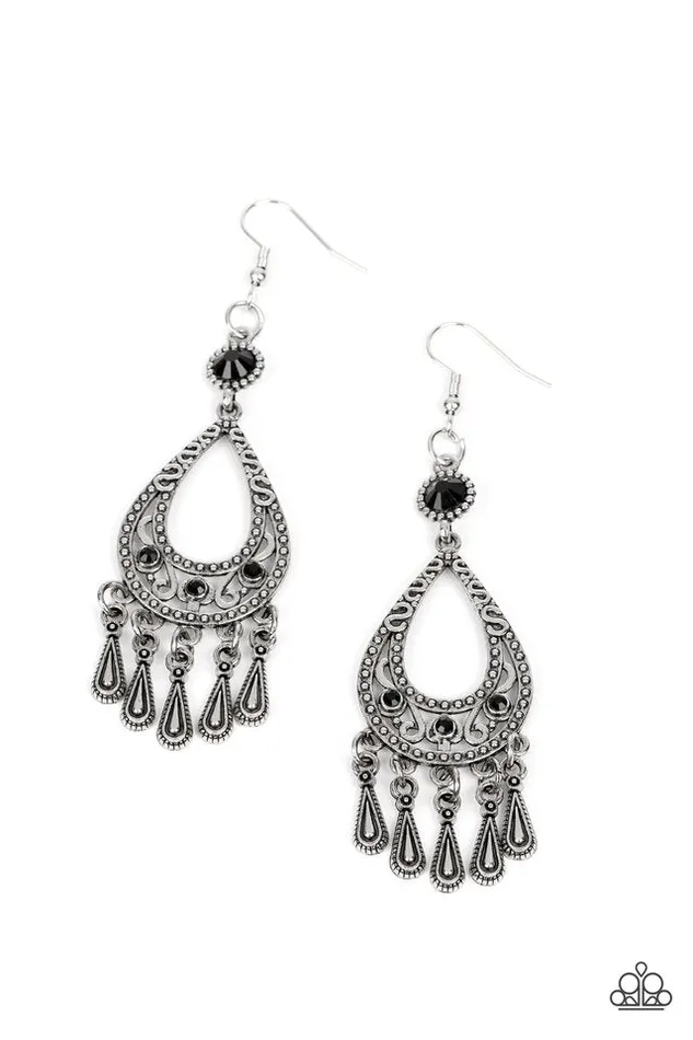 Paparazzi Earring Viva la DIVA Black Paparazzi Jewelry Earrings Paparazzi Earring Viva la DIVA Black Paparazzi Jewelry Earrings