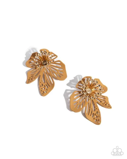 Paparazzi Earring Wonderland Wallflower Brown Paparazzi Jewelry Earrings Paparazzi Earring Wonderland Wallflower Brown Paparazzi Jewelry Earrings