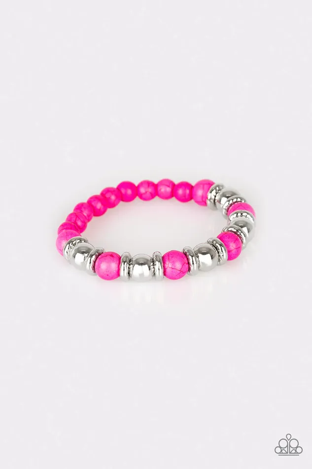 Paparazzi Jewelry Bracelets Paparazzi Bracelet Across the Mesa Pink