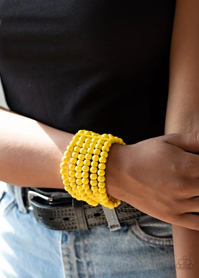 Paparazzi Jewelry Bracelets Paparazzi Bracelet Diving in Maldives Yellow