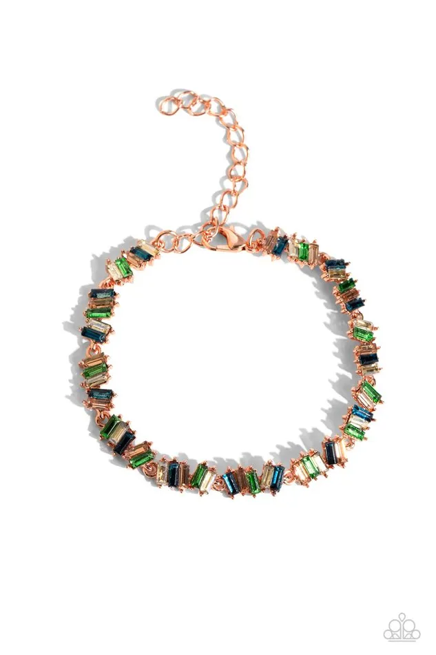Paparazzi Jewelry Bracelets Paparazzi Bracelet Emerald Ensemble Copper Paparazzi Jewelry Bracelets Paparazzi Bracelet Emerald Ensemble Copper