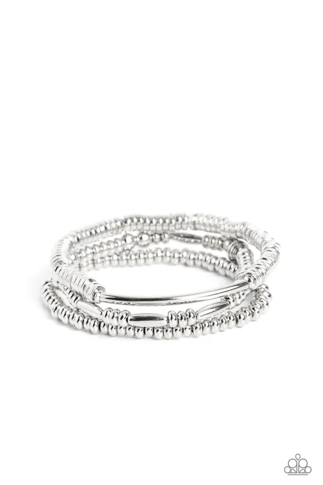 Paparazzi Jewelry Bracelets Paparazzi Bracelet Monochromatic Medley Silver Paparazzi Jewelry Bracelets Paparazzi Bracelet Monochromatic Medley Silver