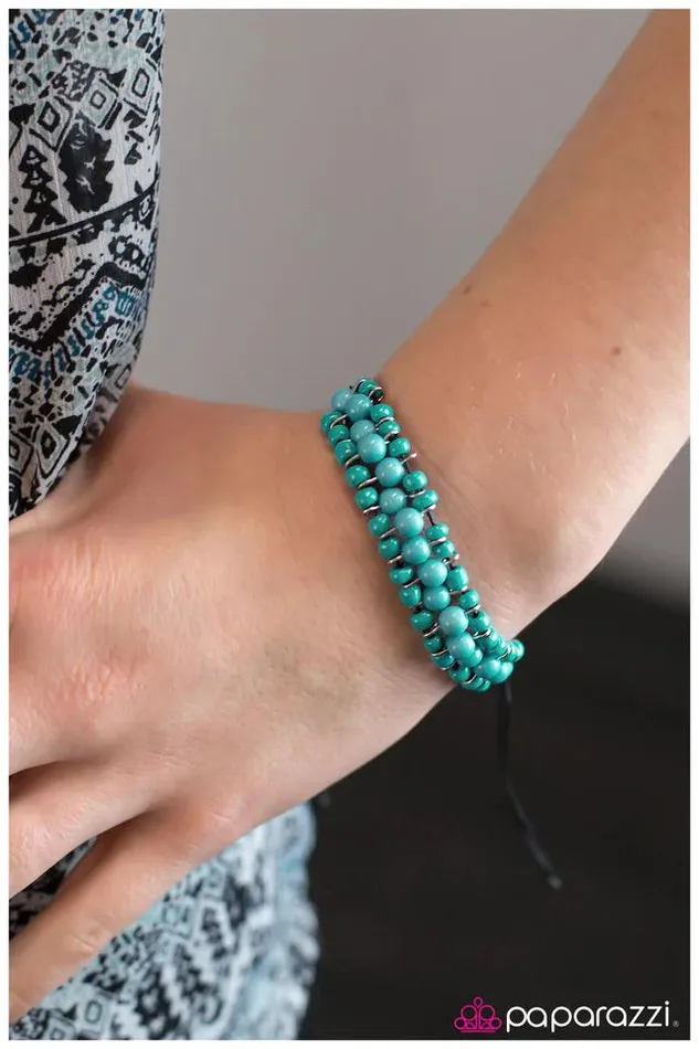 Paparazzi Jewelry Bracelets Paparazzi Bracelet Paving the Way Blue