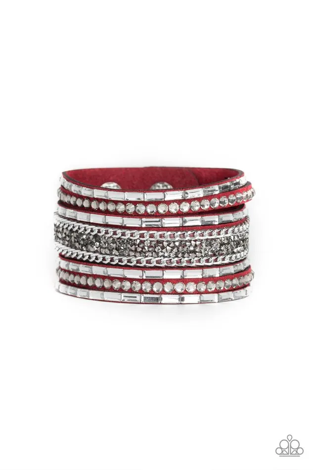Paparazzi Jewelry Bracelets Paparazzi Bracelet Rhinestone Rumble Red Paparazzi Jewelry Bracelets Paparazzi Bracelet Rhinestone Rumble Red