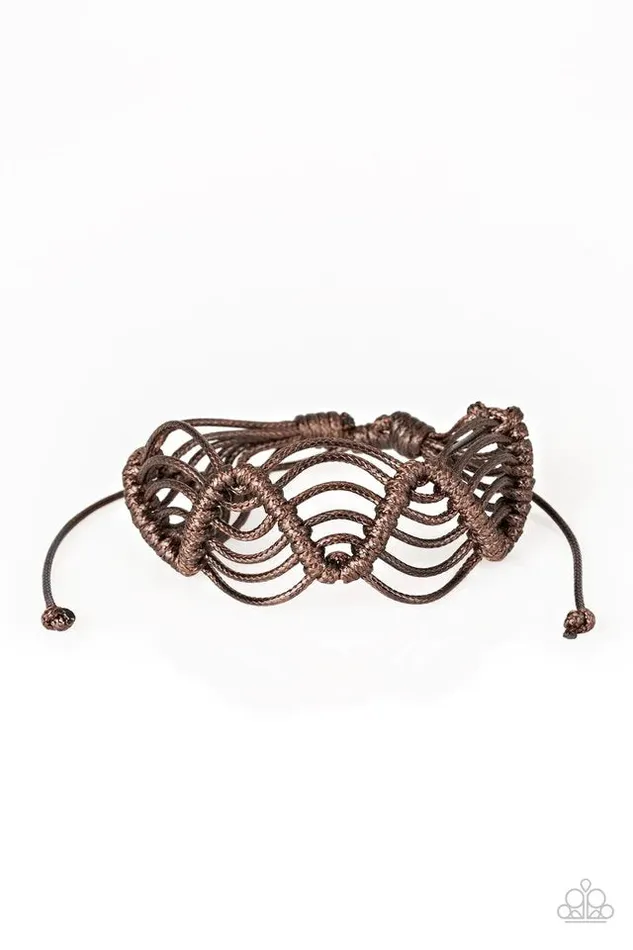 Paparazzi Jewelry Bracelets Paparazzi Bracelet Rise To The Bait Brown
