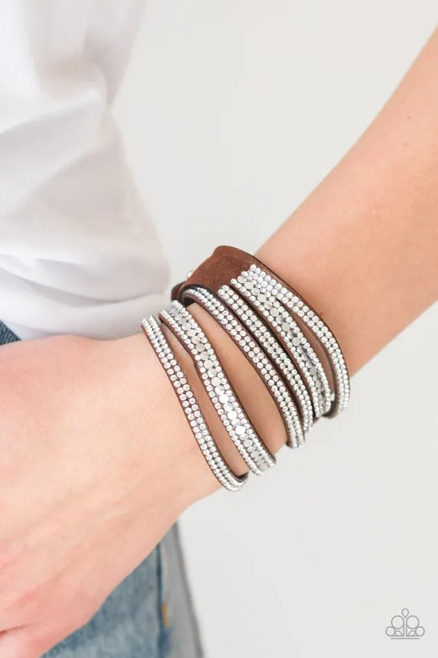 Paparazzi Jewelry Bracelets Paparazzi Bracelet Rock Star Attitude Brown