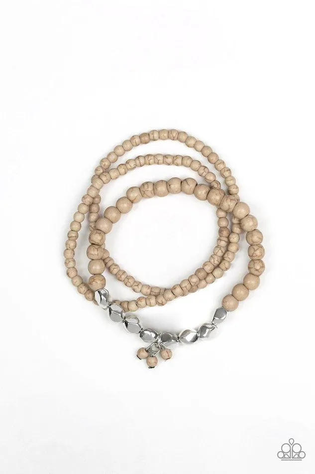 Paparazzi Jewelry Bracelets Paparazzi Bracelet Tour de Tranquility Brown