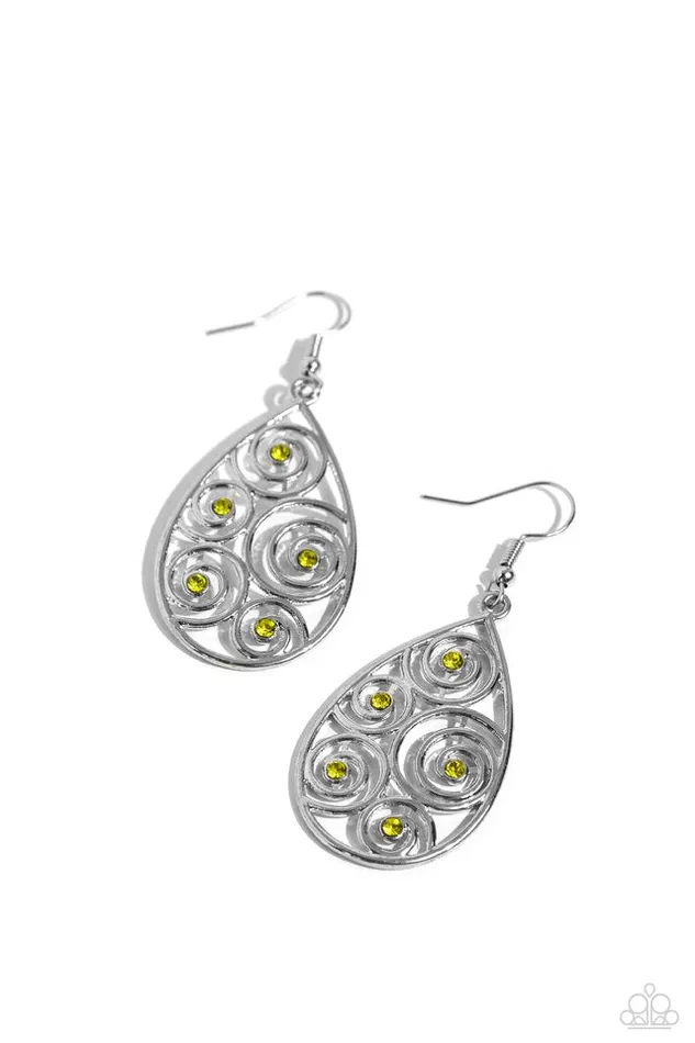 Paparazzi Jewelry Earrings Paparazzi Earring Billowy Bliss Green Paparazzi Jewelry Earrings Paparazzi Earring Billowy Bliss Green