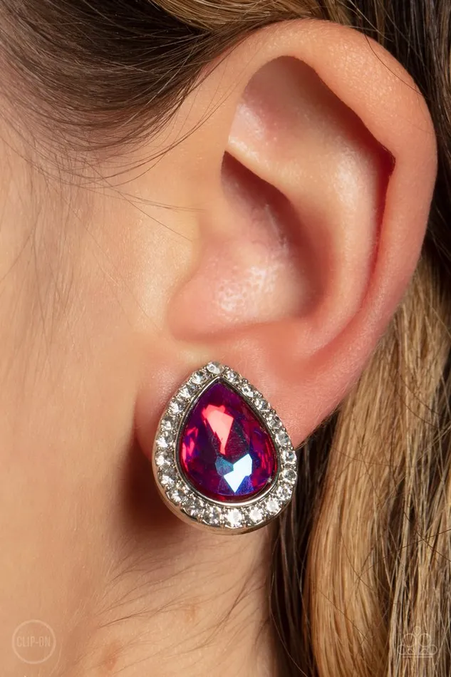 Paparazzi Jewelry Earrings Paparazzi Earring Cosmic Castles Pink