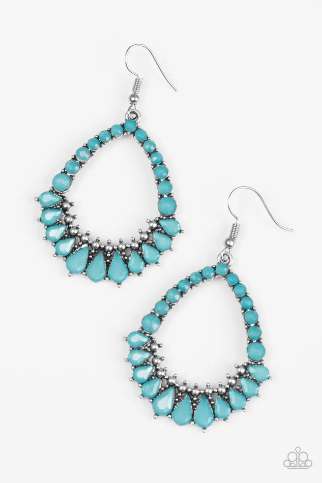 Paparazzi Jewelry Earrings Paparazzi Earring Crystal Waters Blue