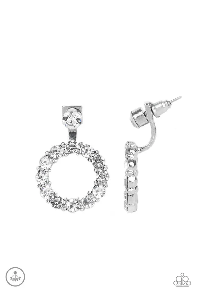 Paparazzi Jewelry Earrings Paparazzi Earring Diamond Halo White Paparazzi Jewelry Earrings Paparazzi Earring Diamond Halo White