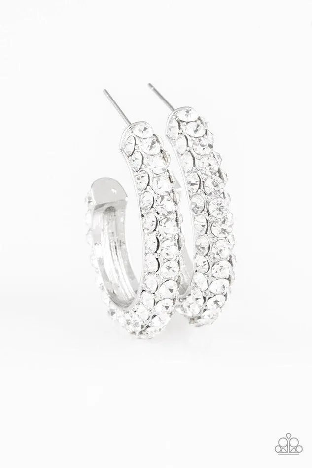 Paparazzi Jewelry Earrings Paparazzi Earring Dont Mind The STARDUST White
