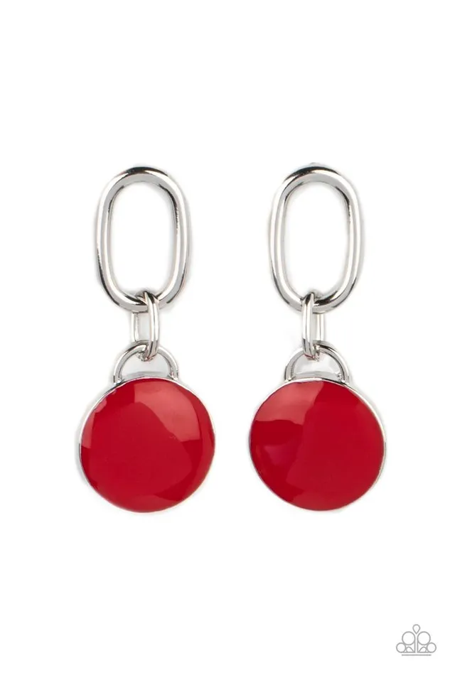 Paparazzi Jewelry Earrings Paparazzi Earring Drop a TINT Red Paparazzi Jewelry Earrings Paparazzi Earring Drop a TINT Red