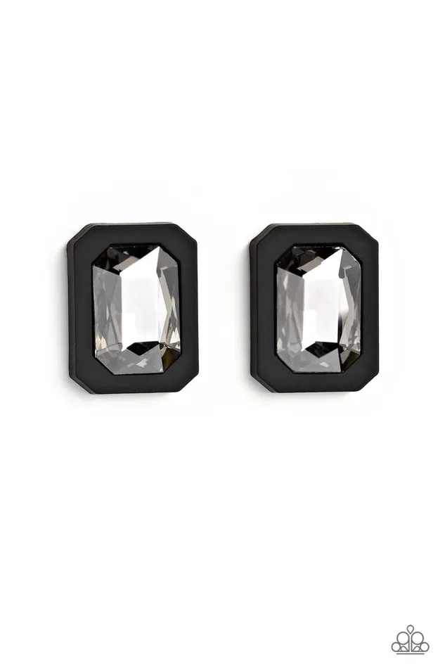 Paparazzi Jewelry Earrings Paparazzi Earring Edgy Emeralds Black Paparazzi Jewelry Earrings Paparazzi Earring Edgy Emeralds Black