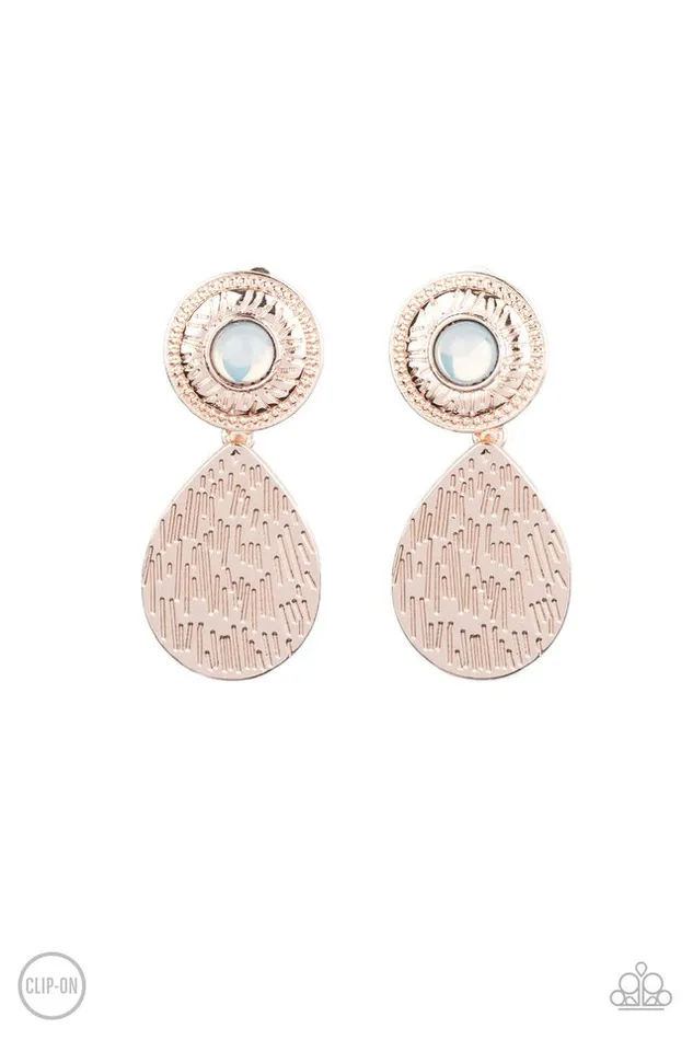 Paparazzi Jewelry Earrings Paparazzi Earring Emblazoned Edge Rose Gold Paparazzi Jewelry Earrings Paparazzi Earring Emblazoned Edge Rose Gold