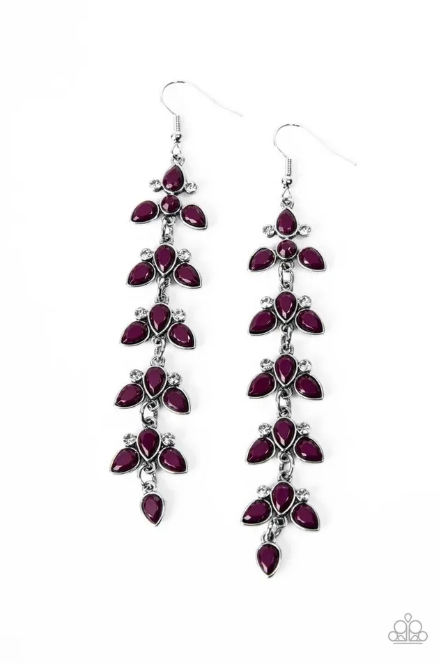 Paparazzi Jewelry Earrings Paparazzi Earring Fanciful Foliage Purple Paparazzi Jewelry Earrings Paparazzi Earring Fanciful Foliage Purple