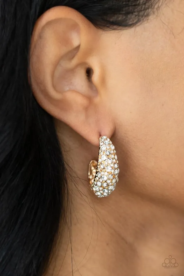 Paparazzi Jewelry Earrings Paparazzi Earring Glamorously Glimmering Gold